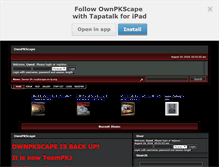 Tablet Screenshot of ownpkscape.smfforfree2.com